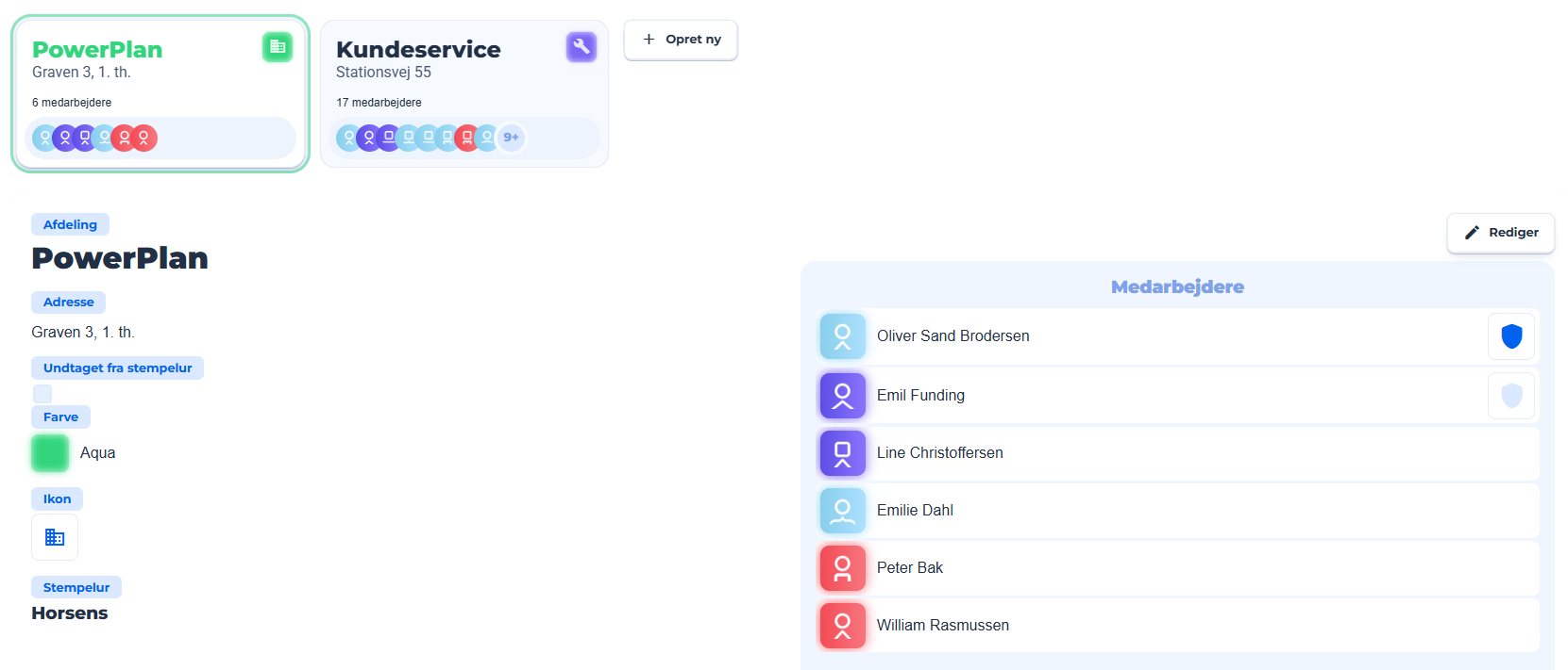 Redgering af afdeling